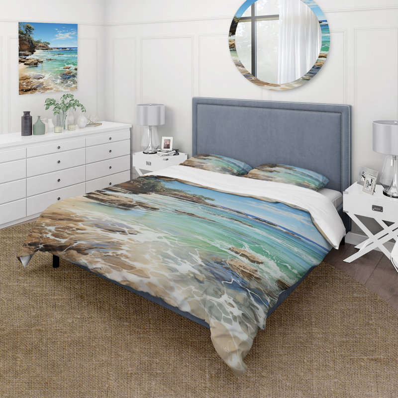 Ensemble de housse de couette en microfibre / polyester Beach Photo Ocean Escape V