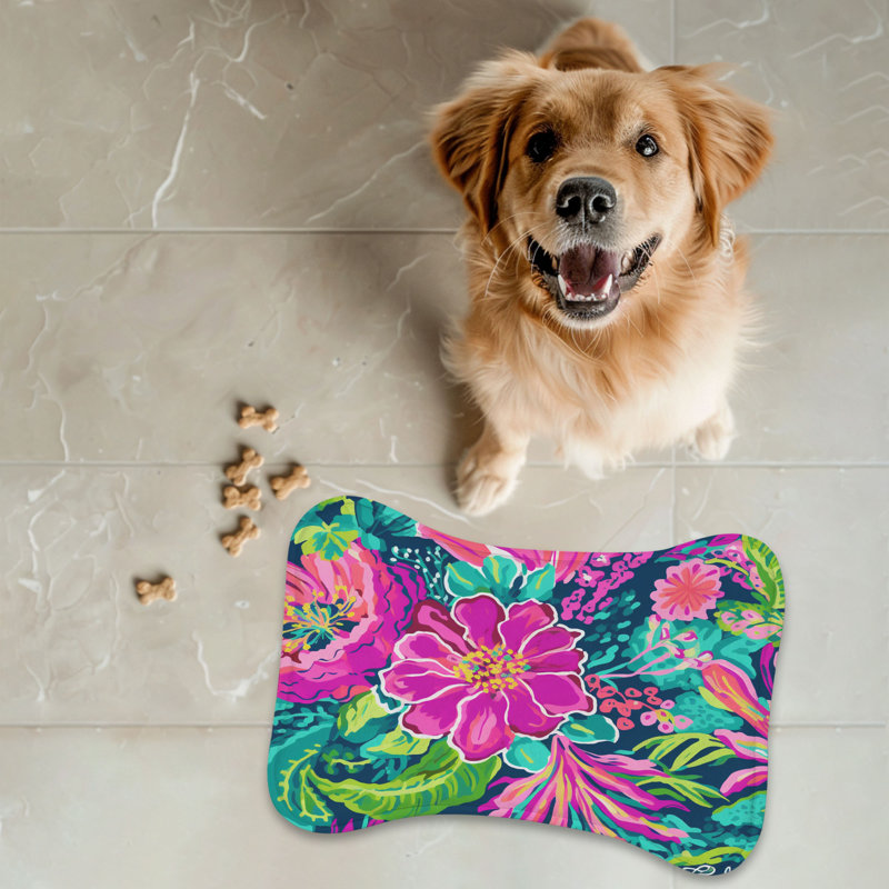 Tapis coloré en forme d'os 1 pièce