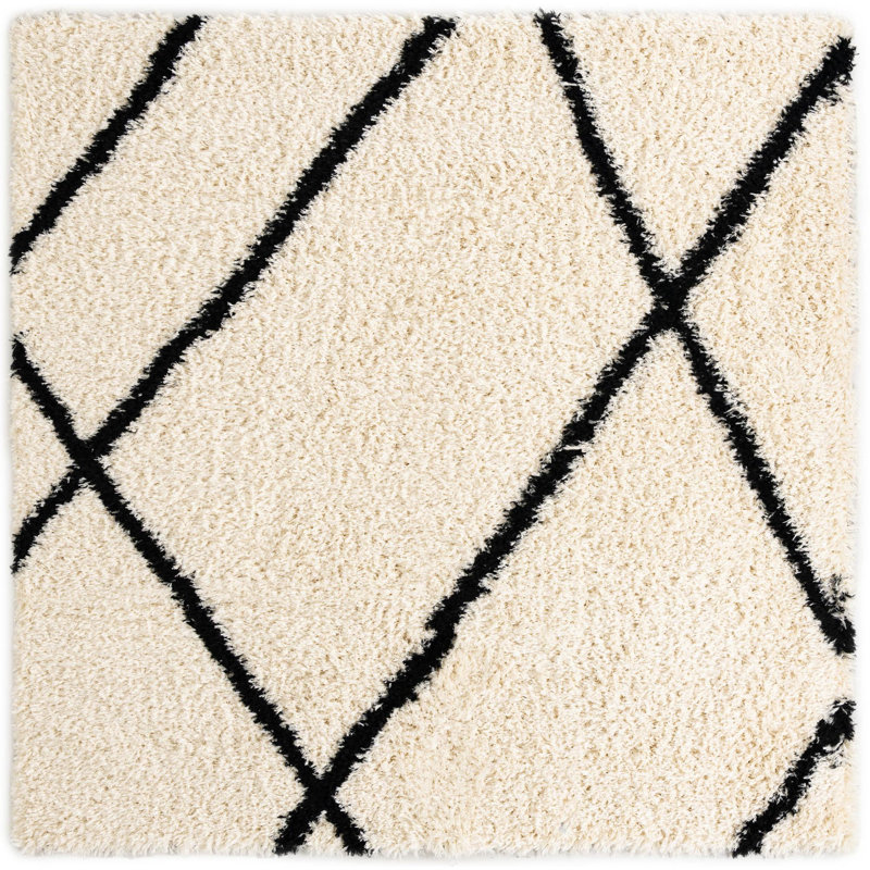 Tarquinio Rug, Black, Square 8'