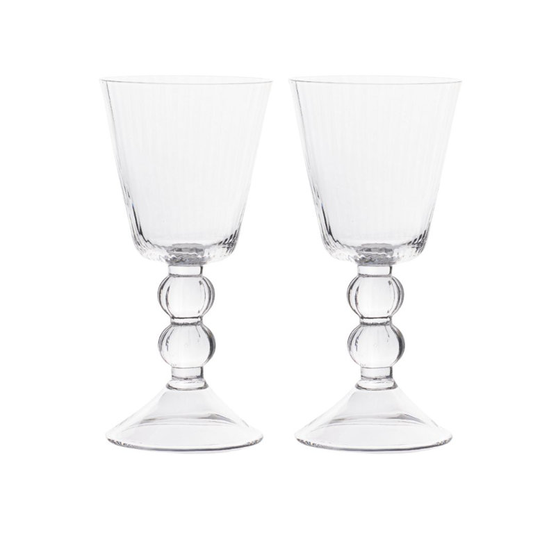 Ensemble de 2 verres à pied Sausalito, Clair