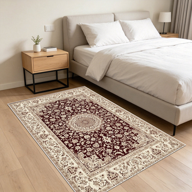 Vintage Persian pattern carpet, soft and easy to clean, suitable for living room, bedroom, dining room, study room, and other indoor decoration carpets for multiple scenes