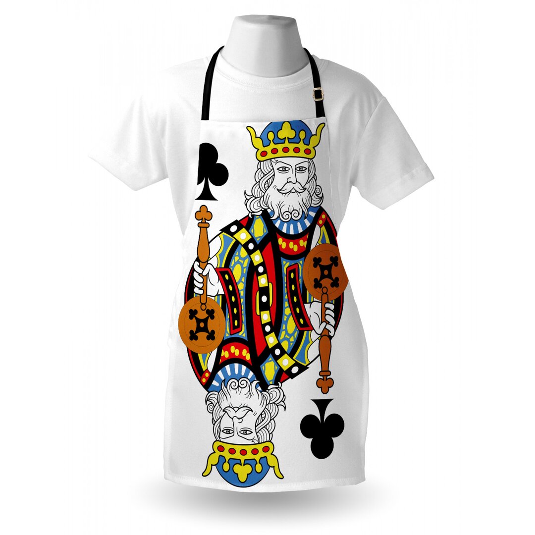 Kochschürze, King of Clubs Gamble-Karte, König, Mehrfarbig