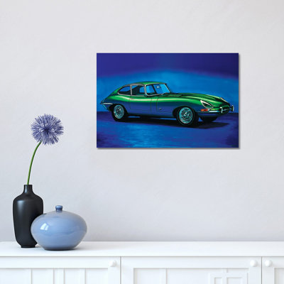 Jaguar E Type by Paul Meijering - Painting on Canvas