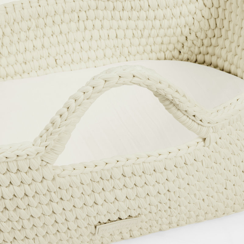 Nova Moses Basket & White Stand, Cloud