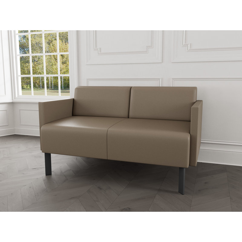 Causeuse de réception Luxe Lounge, Acier gris anthracite, Modena blé