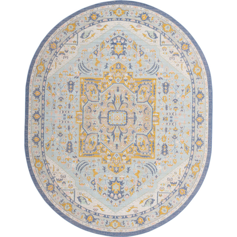 Matthei Oriental Indoor Rug, Oval 5' x 8'