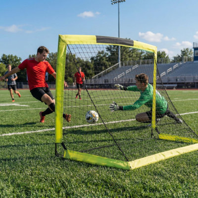 Ensemble de 2 ensembles de buts de soccer pour enfants 6 x 4 pi avec cônes à billes