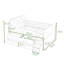 Lit plateforme double en bois avec lumière DEL, 4 tiroirs et escalier de rangement-1464239826