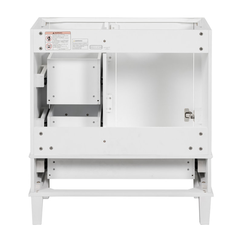 【Meuble-lavabo non inclus, armoire de base seulement Van Meuble-lavabo de 30 po, Blanc