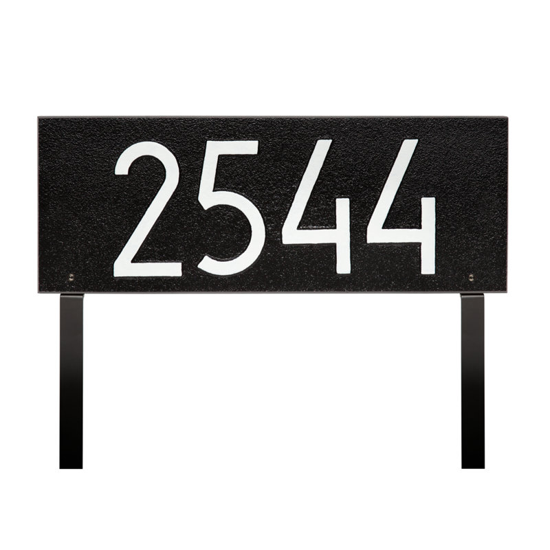 Mid-century Modern Rectangle Wall Plaque, Black/White, Yes