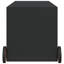 Boîte de rangement pour patio Lexie, osier en rotin noir, roulettes, 50 po-117524260