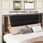 Lit pour grand lit tapissier noir Pu