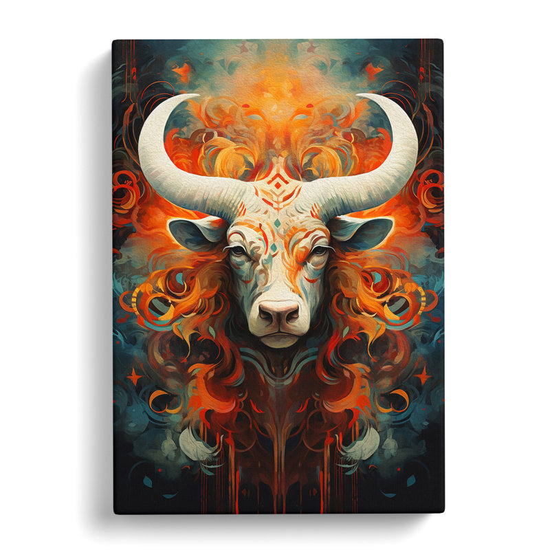 Taurus Zodiac Abstract - Print, 50cm H x 35cm W x 3cm D