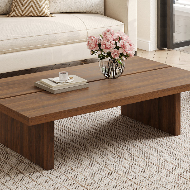 47" Modern Wood Coffee Table for Living Room | Sled Design