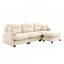Canapé modulaire en chenille 3 places avec 2 coussins et repose-pieds-144501635-144501634-144501663