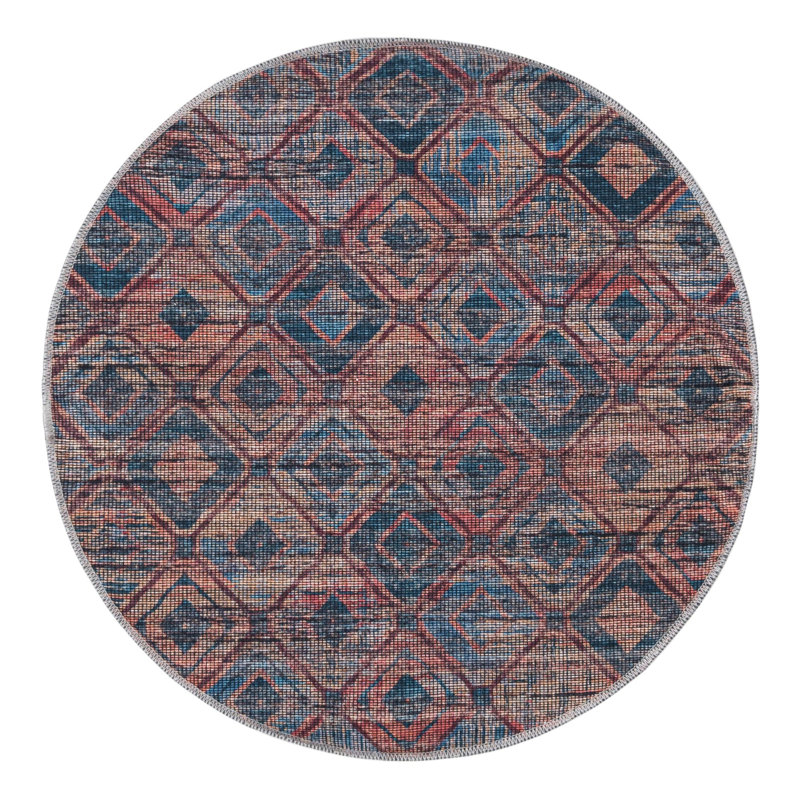 Sisu Geometric Indoor Rug, Round 3'3"