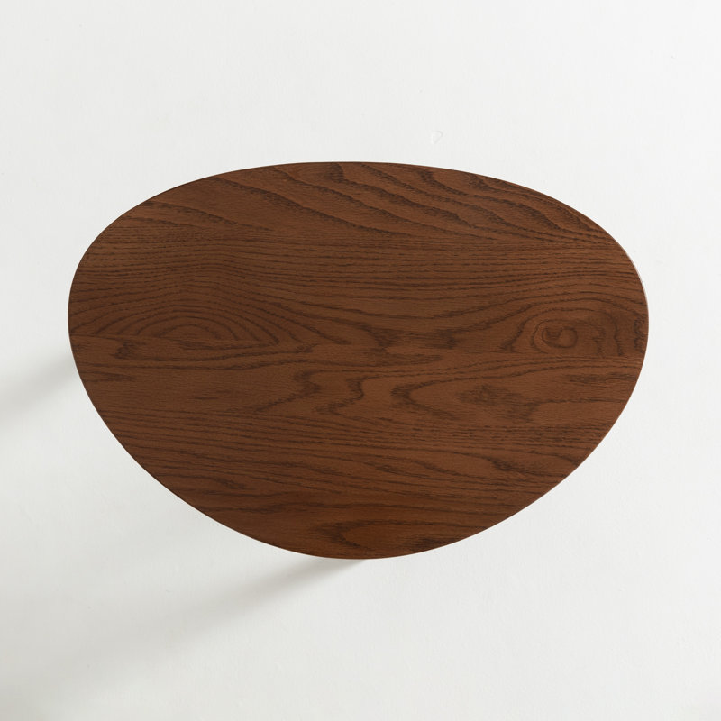 Table basse moderne en chêne massif 33,5 "- chêne brun, L 33,5 po, Chêne brun, 1