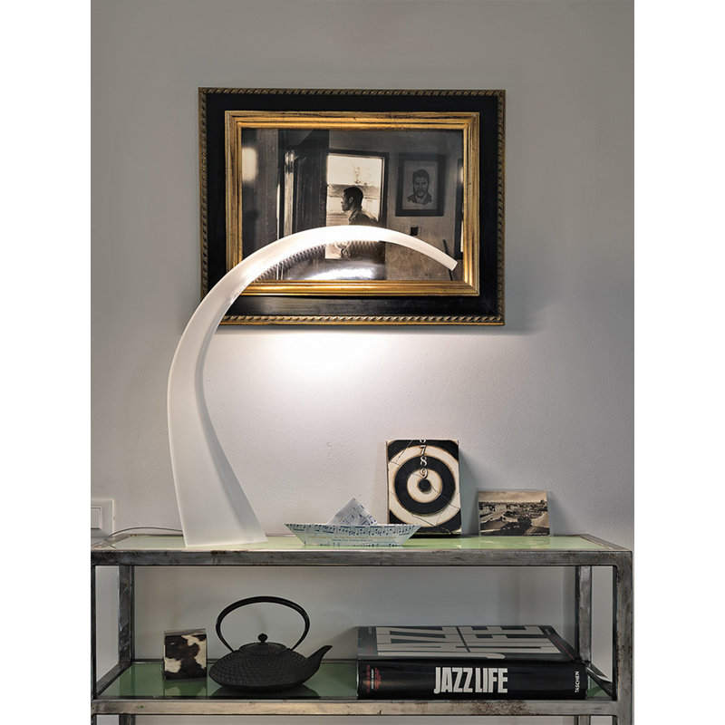 Taj LED Table Lamp, Satin-Finished Frozen, 24.41'' H X 21.85'' W X 5.91'' D