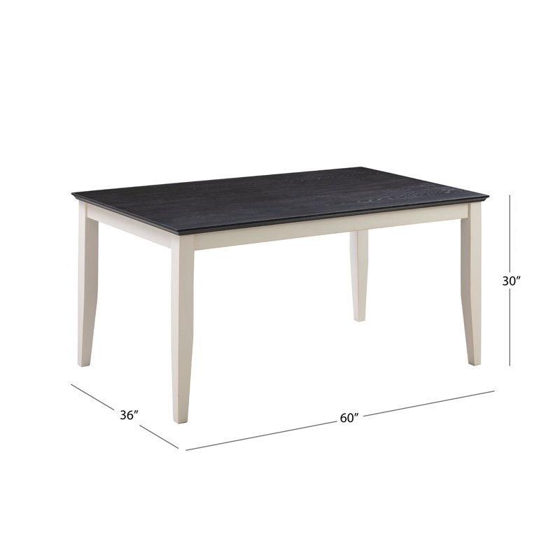 Kerby Solid Wood Dining Table, White