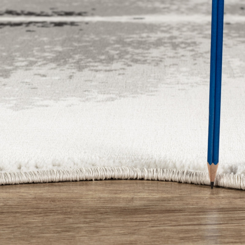 Tapis gris et argent, 100% velours, fabriqué à la machine de style sauvage, pour velours irrégulier avec envers en jute, Lodge rustique