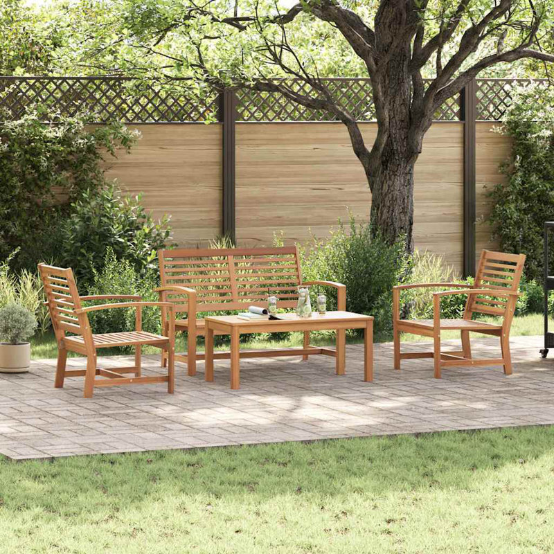 45cm Wide Straight Teak Patio Sectional Set
