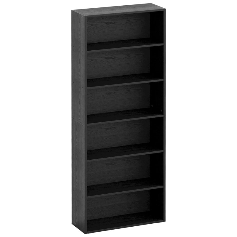 70" 6-Tier Freestanding Bookshelf Multipurpose Display Shelving, Vintage Black