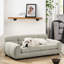 Lit de chien beige pour chiens de taille moyenne à grande - avec support et tissu pour animaux de compagnie grand et durable