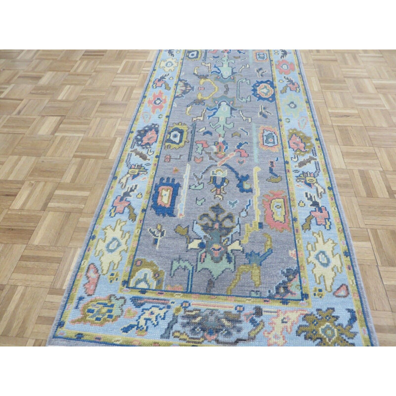 Greerson One-of-a-Kind 3' X 12' Wool Area Rug in Gray