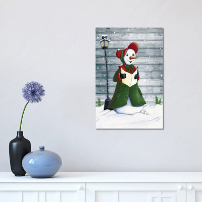 Christmas Snowmen I 1 Piece Wrapped Canvas Wall Art