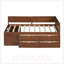 Twin Size Daybed with Spacious Drawers and Shelves, Perfect for Modern and Space-Efficient Living.