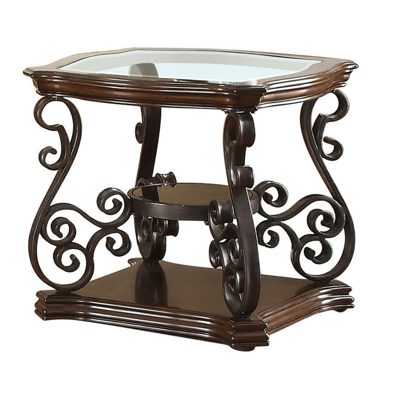 Gratton Glass Top End Table