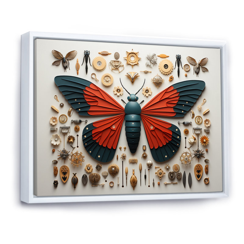 Insectes, insectes, petites merveilles III, Cadre flottant blanc, H 16 po x l 32 po x P 1 po