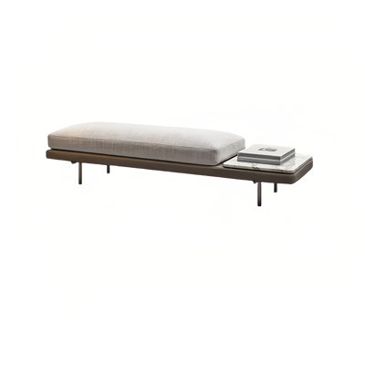 Mirycal Cotton And Linen Upholstered Bench by Hokku Designs