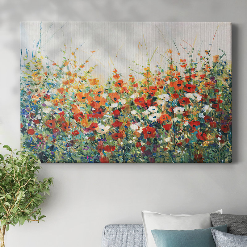 Garden in Bloom I - Toile tendue avec châssis, H 18 po x l 27 po