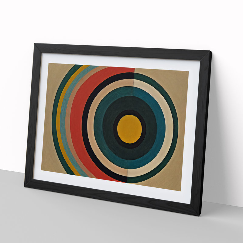 Spellbinding Modern Abstract - Framed Print, 25cm H x 34cm W x 2cm D, Black