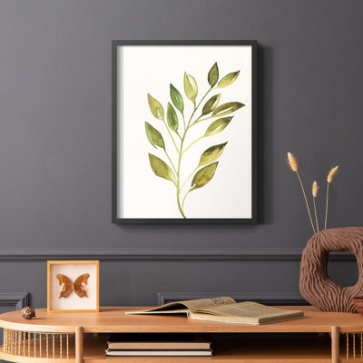 Single Twig I Framed Print - Solid Wood