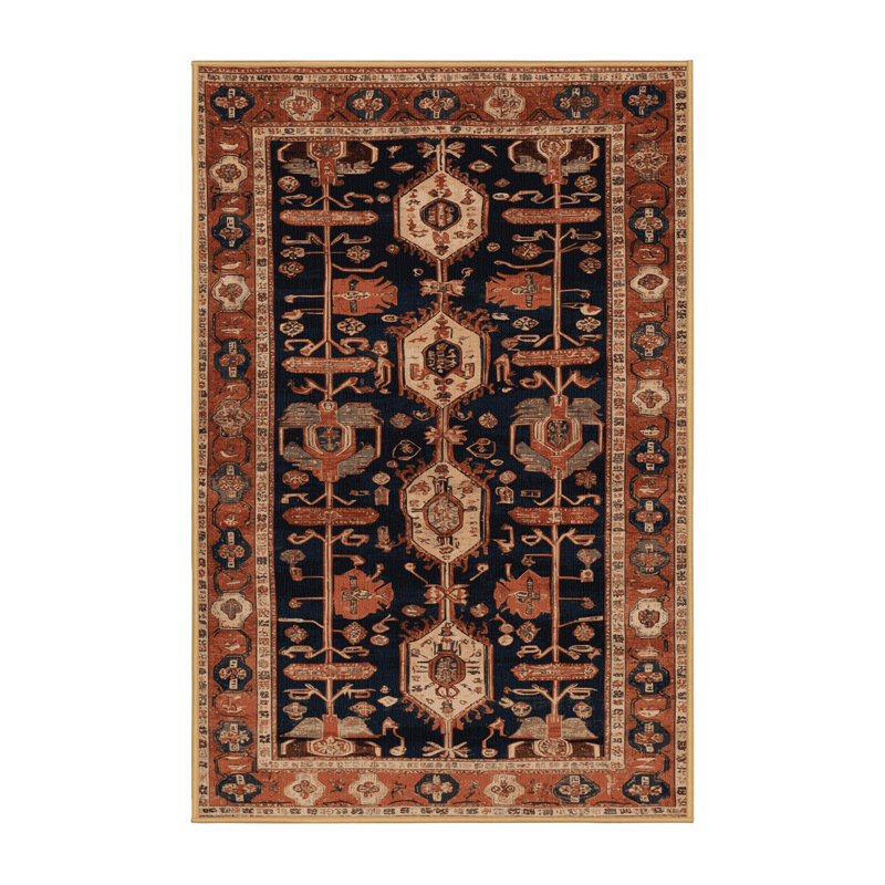 Machine Washable Turkish Brown Area Rug, Rectangle 2' x 3'