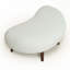 Fauteuil baquet de luxe en chenille avec coussin et repose-pieds