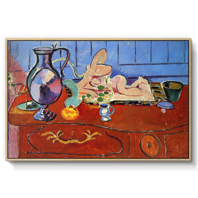 Still Life with a Pewter Jug and Pink Statuette, 1910-Henri Matisse-Framed Gallery Wrapped Canvas