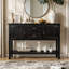 Buffet rétro de 122 cm, console, avec tablette du bas-114243880