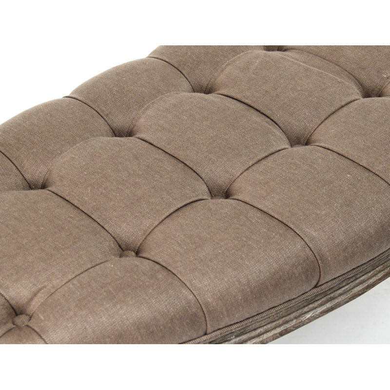 Louis Upholstered Bench, Copper