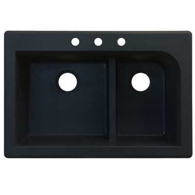 Évier de cuisine à double cuves l 33 po x l 22 po Radius