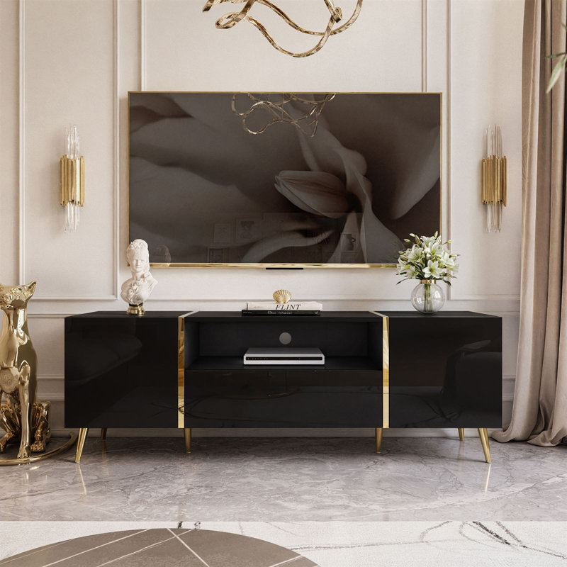 Adkins TV Stand for TVs up to 65", Black