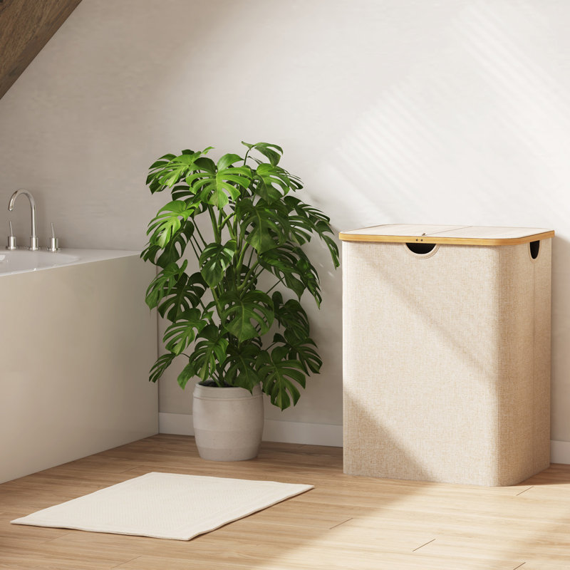 Laundry Hamper And Waste Basket Set, Beige