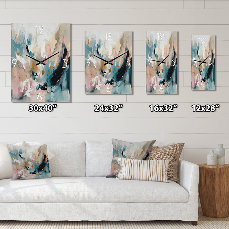 Jahime - Horloge murale abstraite, H 28 po x l 12 po x P 1 po