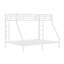 Lit superposé simple au-dessus de grand lit en métal pour adolescents et adultes, peu encombrant / sans sommier, blanc