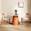 Table de salle à manger à piédestal ronde colorée de 43 po, en bois massif et en pierre frittée, noir Gemstone, pour table Tea Time In Home avec plateau en pierre, 75,41 lb, Mid-Century Modern-133870654-133870647-124609283