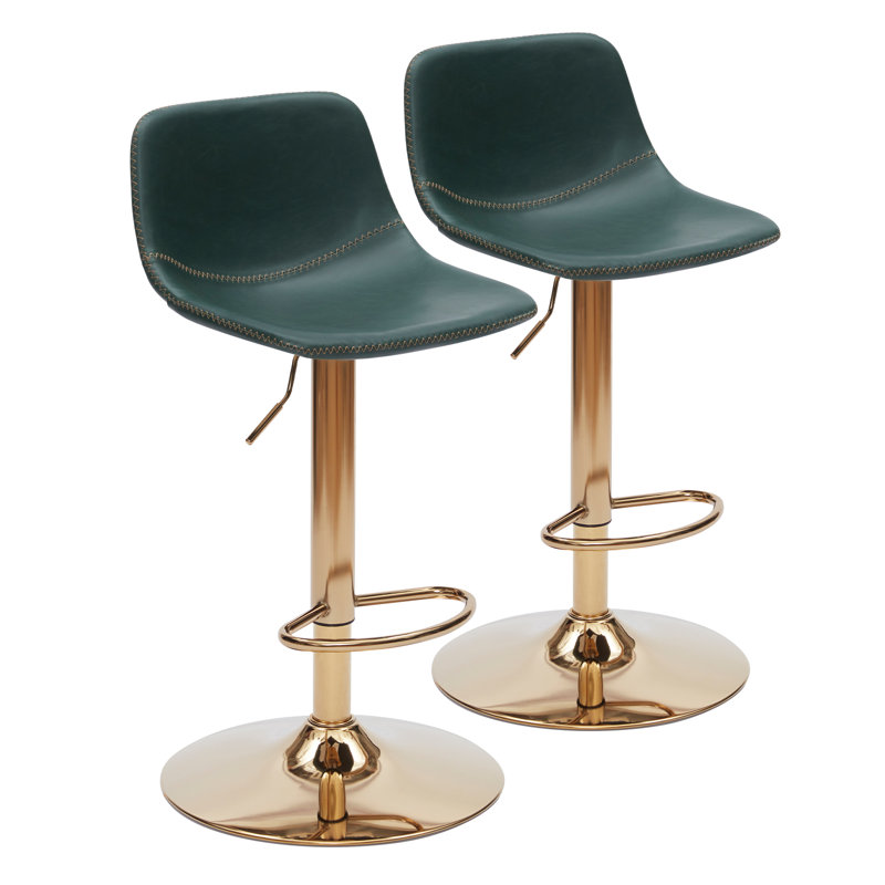 Tabourets pivotants à hauteur réglable, Or, Vert