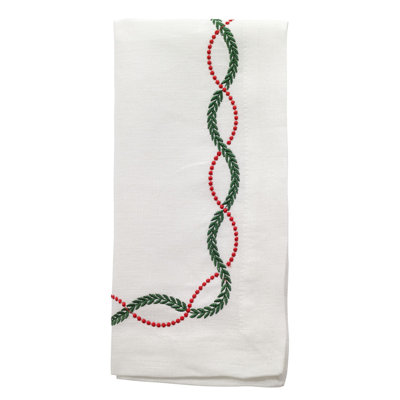 Olympia 100% Cotton Embroidered Square Napkin