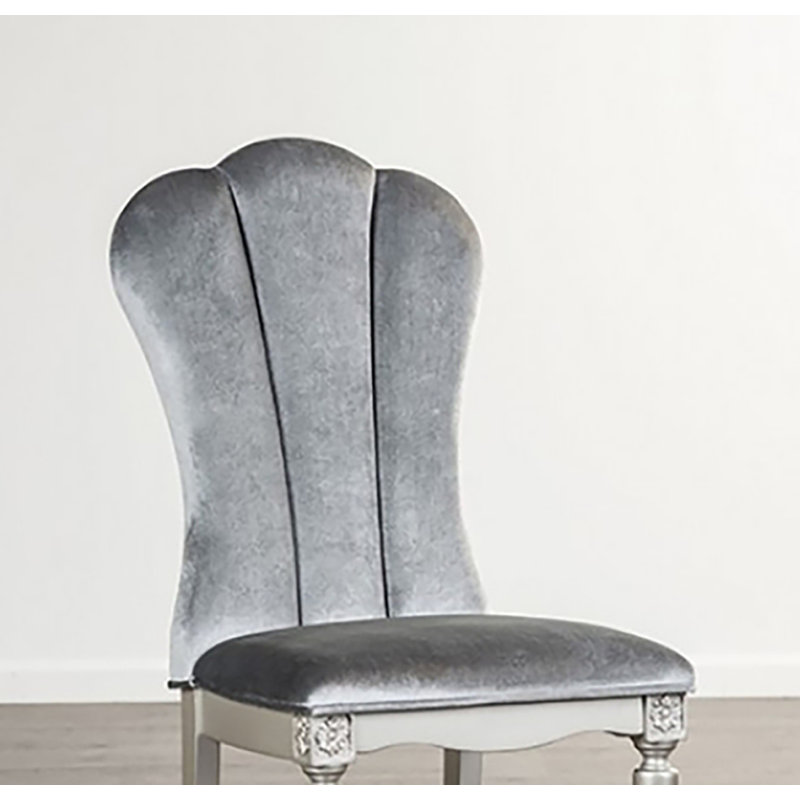 Chaise d'appoint Maiow (ensemble de 2), Argent, Argent